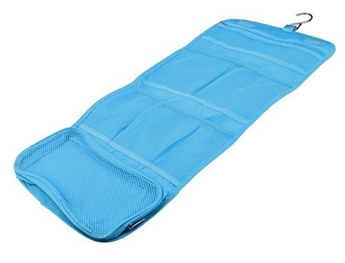 Glive's Multipurpose Foldable Wall Hanging Makeup Organizer - Travel Cosmetic Bag with Storage Pockets for Bathroom, Bedroom & Dorm Room Organization