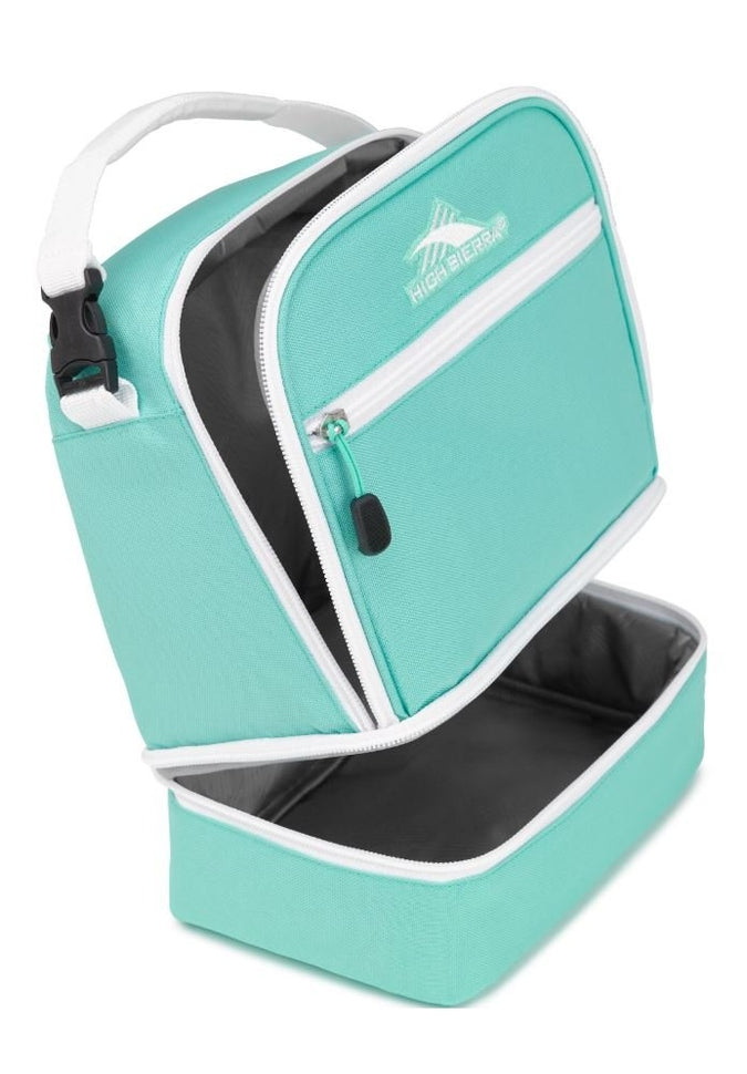 High Sierra Stacked Compartment Lunch Box - Insulated Bento Box for School, Work & Outdoor Activities | Leak-Proof Meal Container for Kids & Adults | Perfect for Picnics, Hiking & Camping Trips