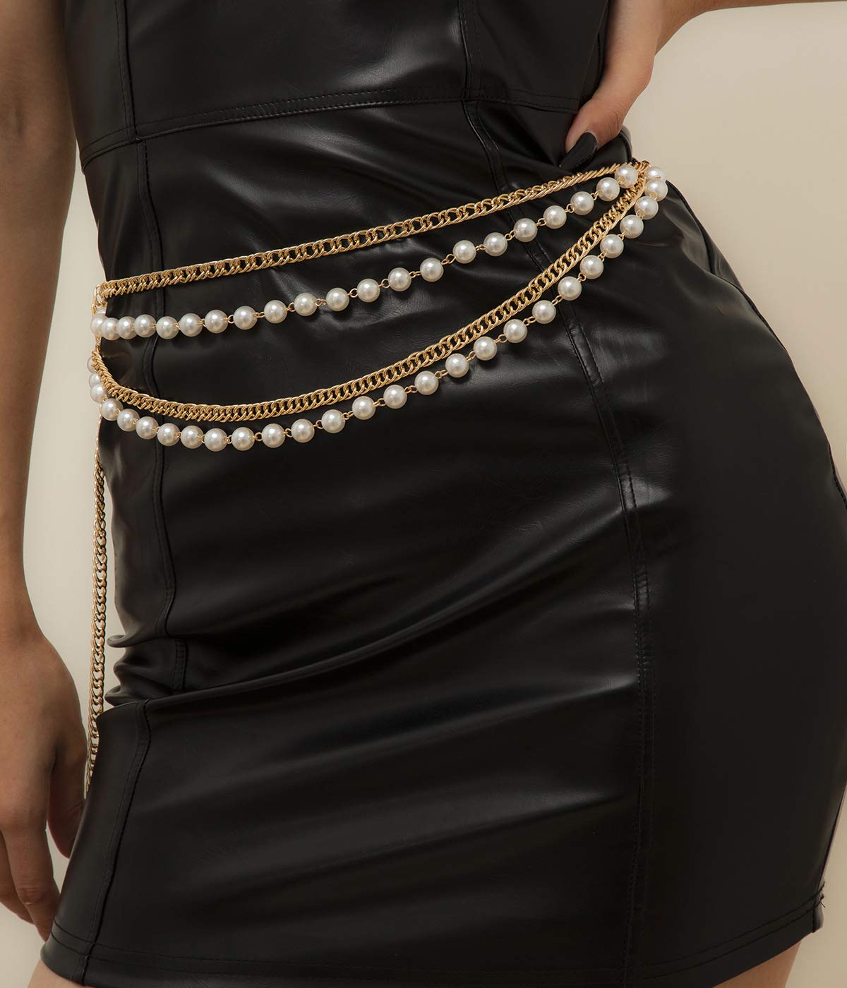 Elegant Pearl Tassel Layered Gold Waist Chain - Dainty Belly Jewelry for Women & Girls | Perfect for Beach Weddings, Festival Outfits and Boho Fashion Accessories
