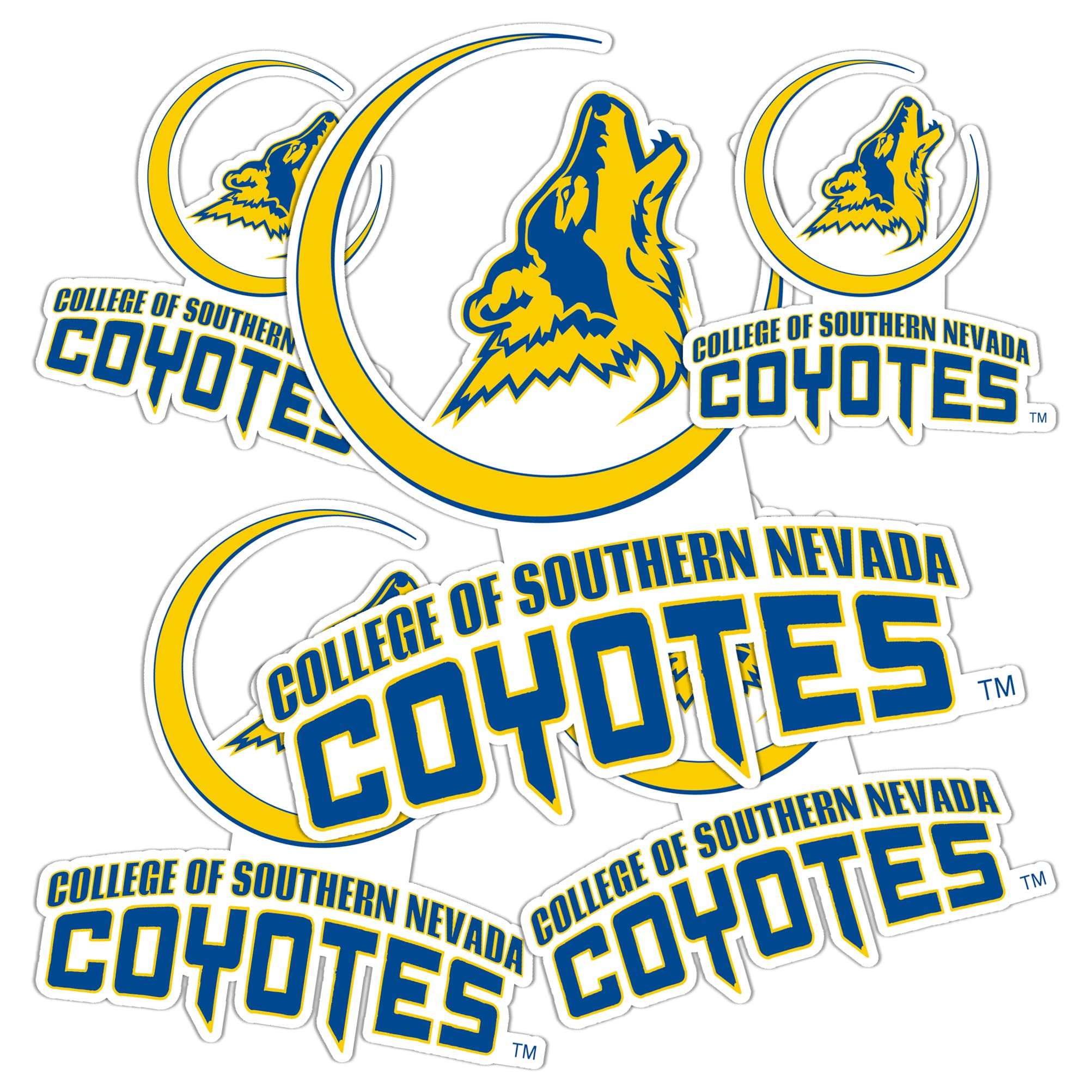 CSN Coyotes Vinyl Decals - Desert Cactus Southern Nevada College Stickers for Laptop, Water Bottle, Car & Scrapbook | Durable Waterproof Decals for School Spirit & Fan Gear