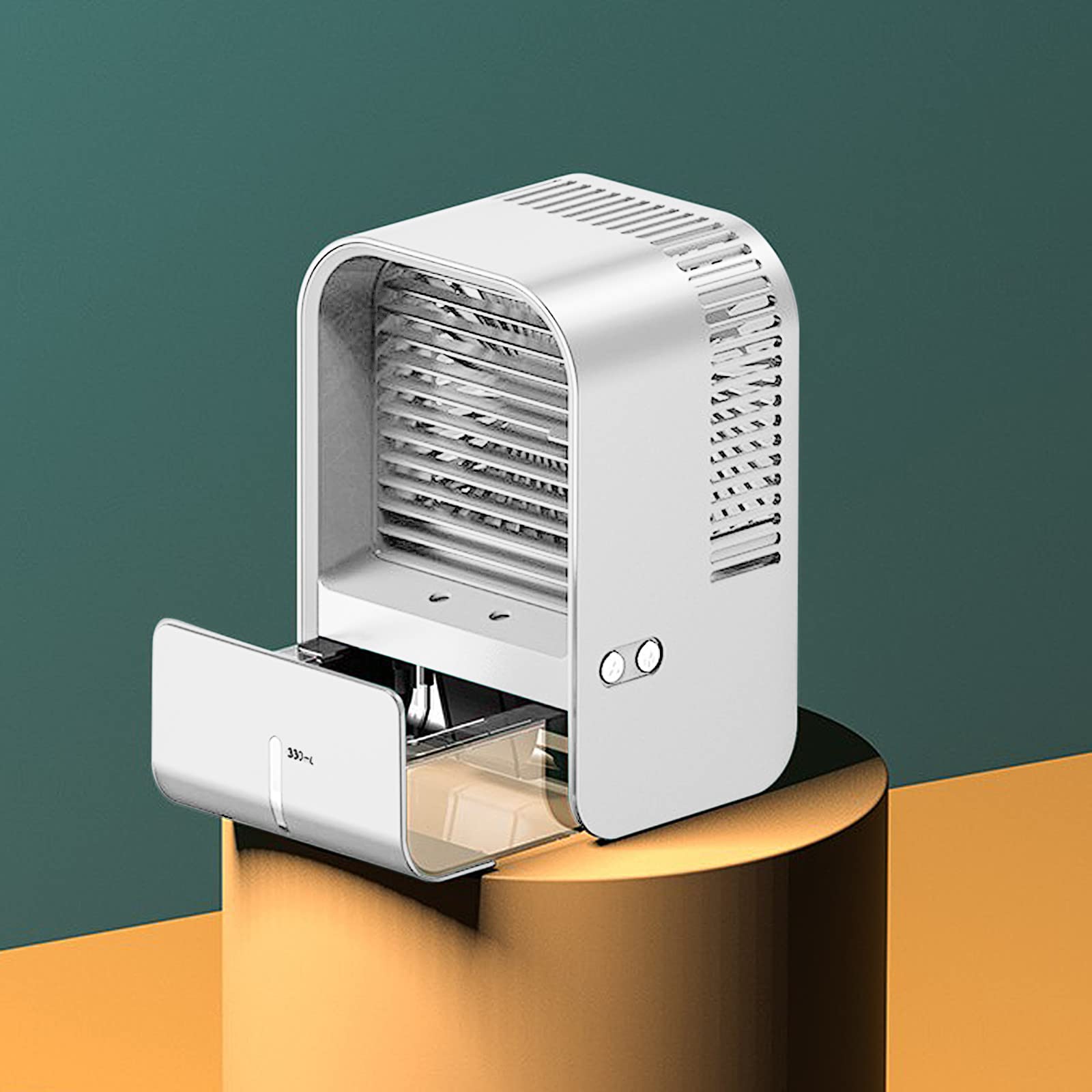 Portable Air Conditioner Fan - 3-Speed Mini Evaporative Air Cooler with USB Charging, Personal Cooling Fan & Humidifier for Dorm, Office, Bedroom (White) | Perfect for Summer, Small Spaces & Hot Weather Relief