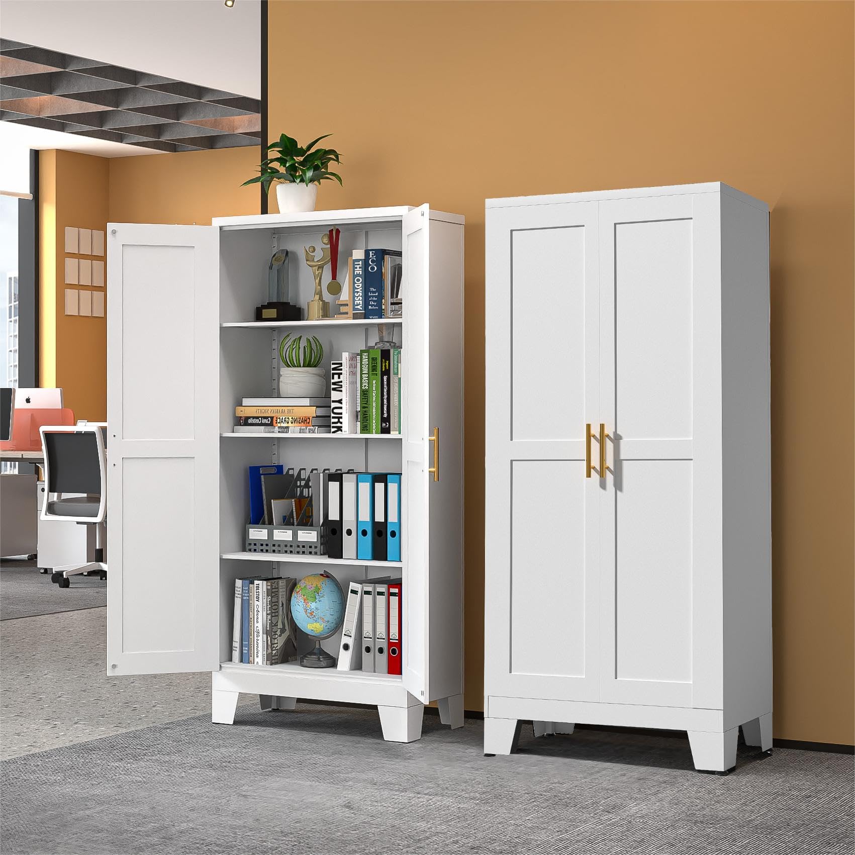 White Metal Storage Cabinet - 61