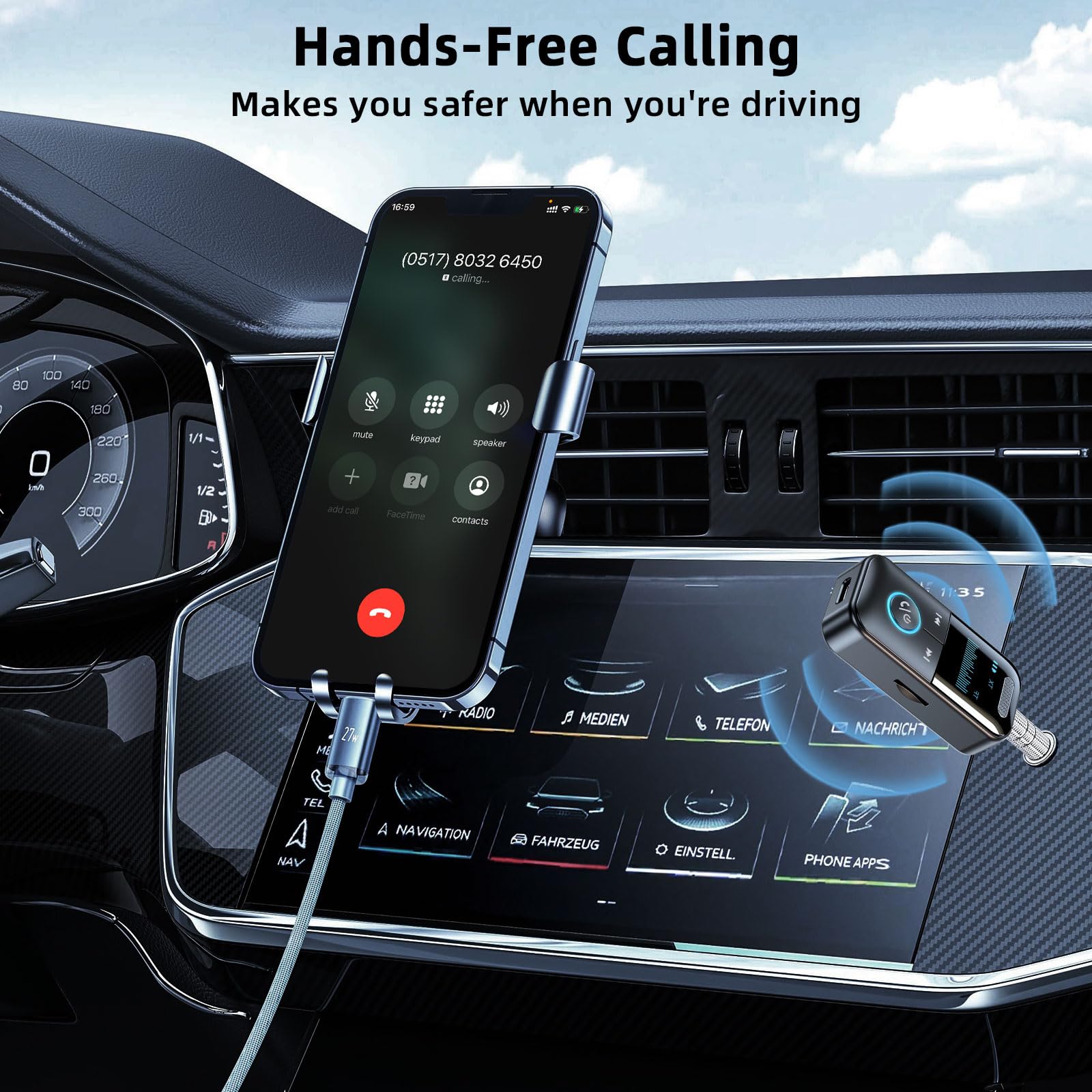 Bluetooth 5.4 Transmitter & Receiver - Wireless Audio Adapter with 3.5mm Jack for TV, Airplane, Car | HiFi Bluetooth Receiver for Speakers & Headphones | Perfect for Home Entertainment & Travel Use