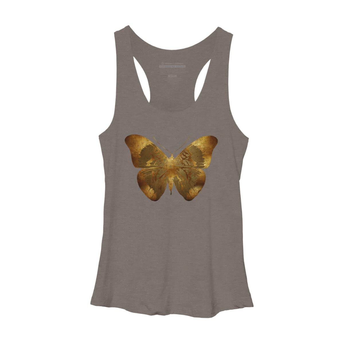 Design By Humans Women's Iron Butterfly Graphic Racerback Tank Top by Adamzworld | Comfortable Workout & Casual Wear for Women