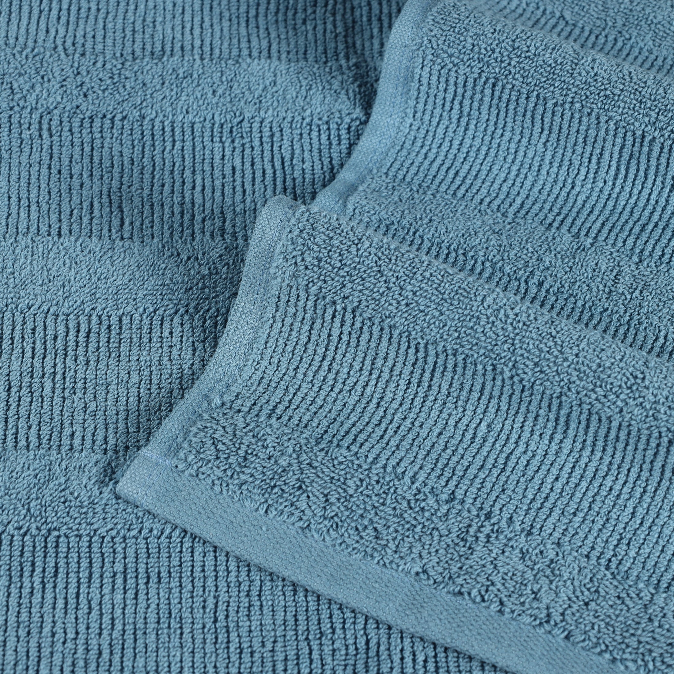 Premium Ribbed Turkish Cotton Quick-Dry 3-Piece Towel Set - Ultra Absorbent, Soft & Durable Bath, Beach & Gym Towels for Spa, Pool & Travel Use