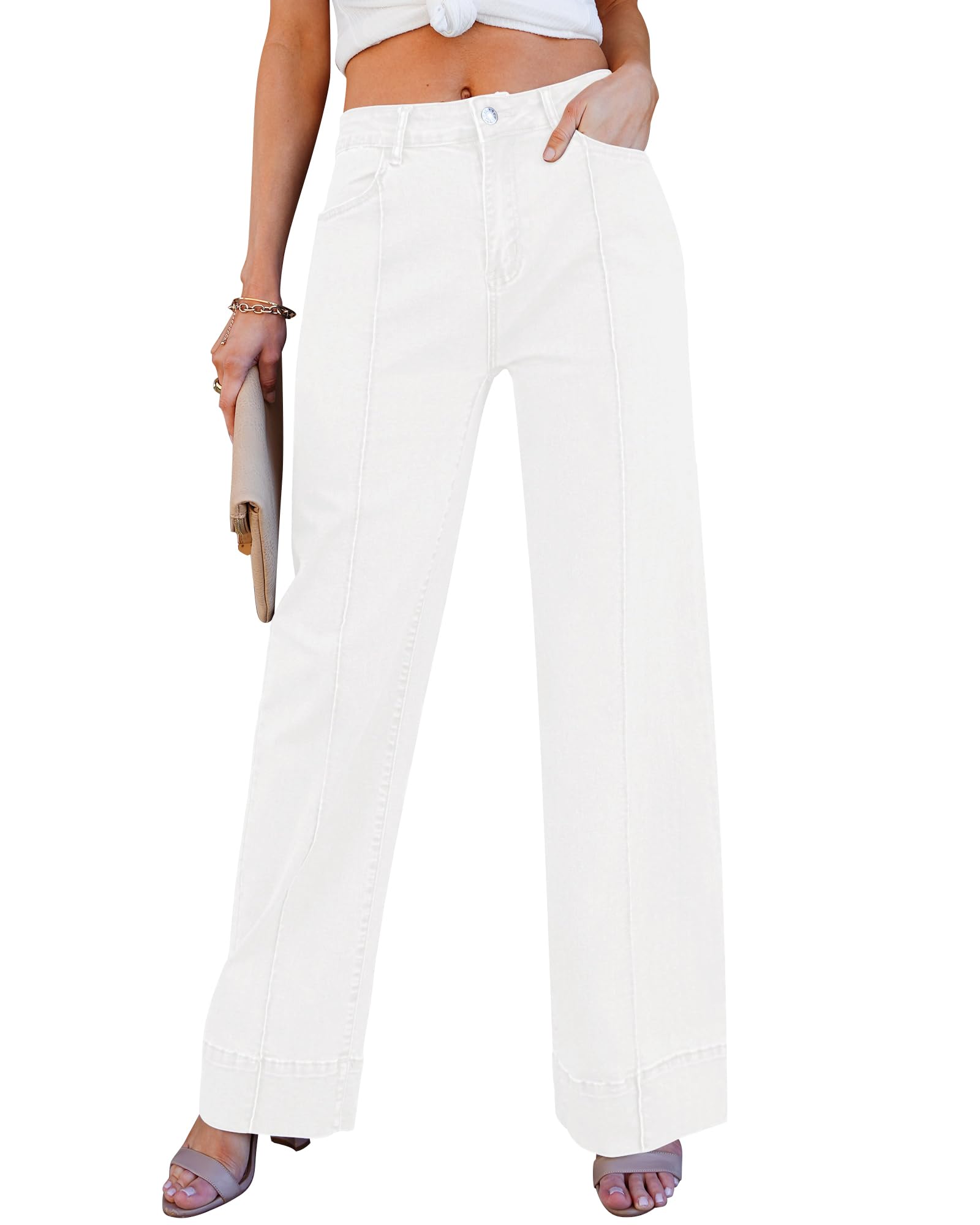 **Luvamia Women's Wide Leg Jeans - High Waist Stretchy Denim Pants, Trendy Straight Leg Baggy Jeans for Casual & Chic Outfits**    **Use Cases:** Perfect for everyday wear, office outfits, weekend brunches, or pairing with crop tops and sneakers for a stylish streetwear look.