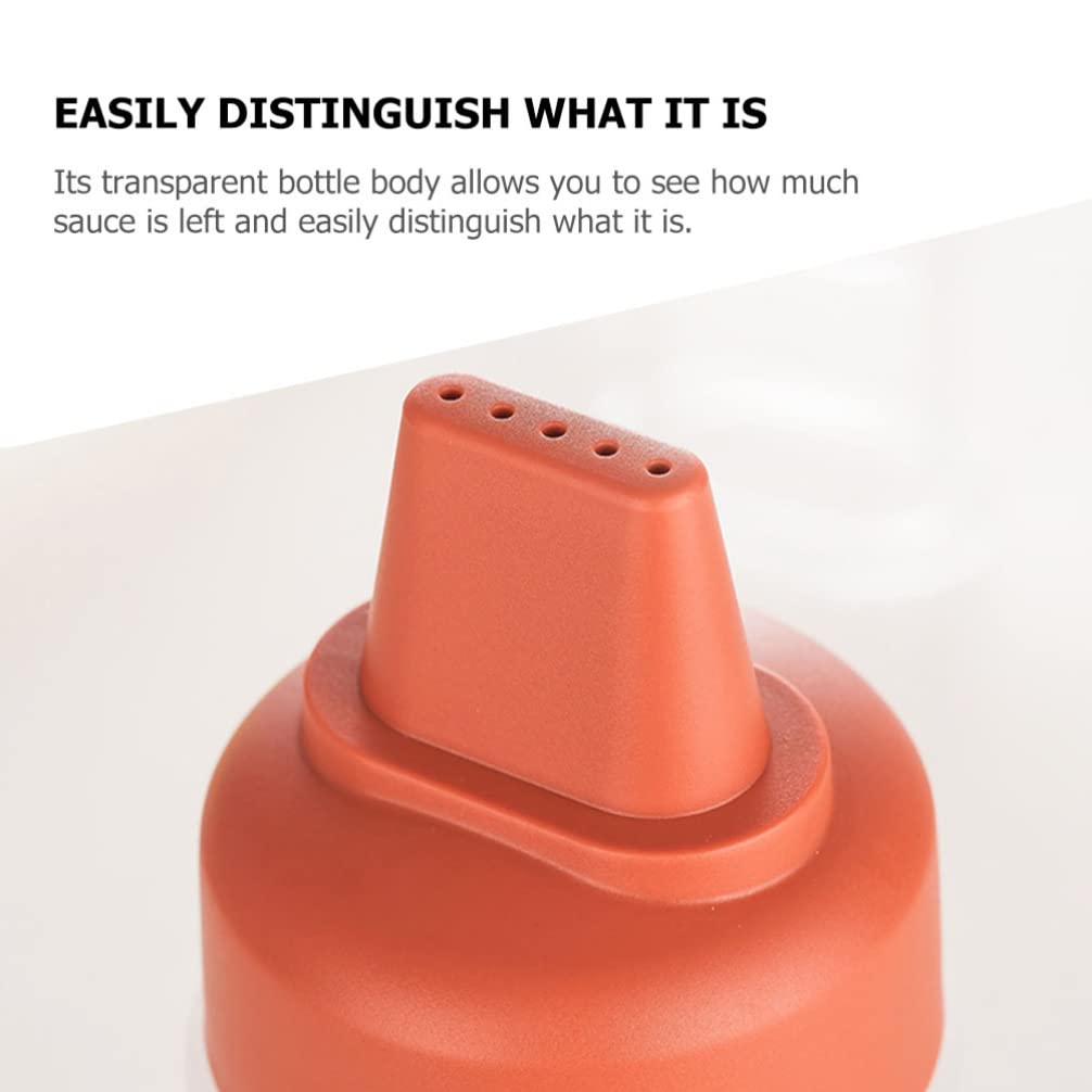 FOMIYES 2-Pack Plastic Squeeze Bottles for Mustard, Ketchup, Salad Dressing, Condiments, Painting & Crafts - Leak-Proof Sauce Dispenser for Kitchen, Baking, BBQ, DIY & Household Use
