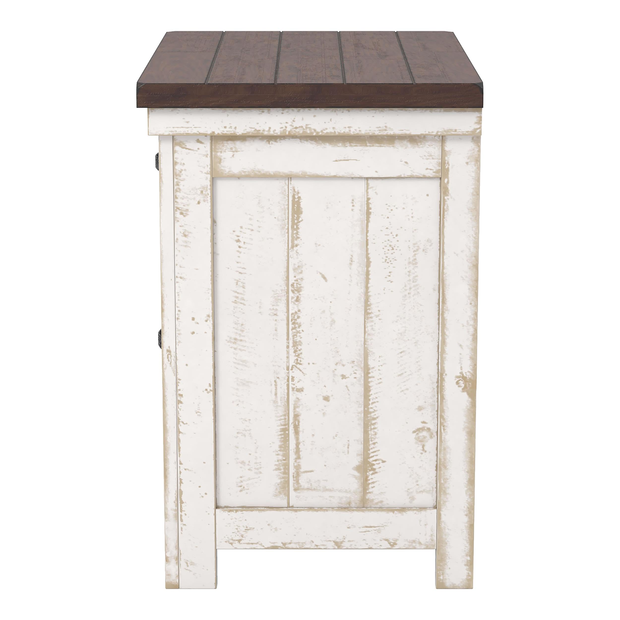 Distressed White Wood Nightstand Set of 2 - Chala Style 2-Drawer Bedside Tables by Furniture of America | Perfect for Bedroom, Guest Room & Home Decor