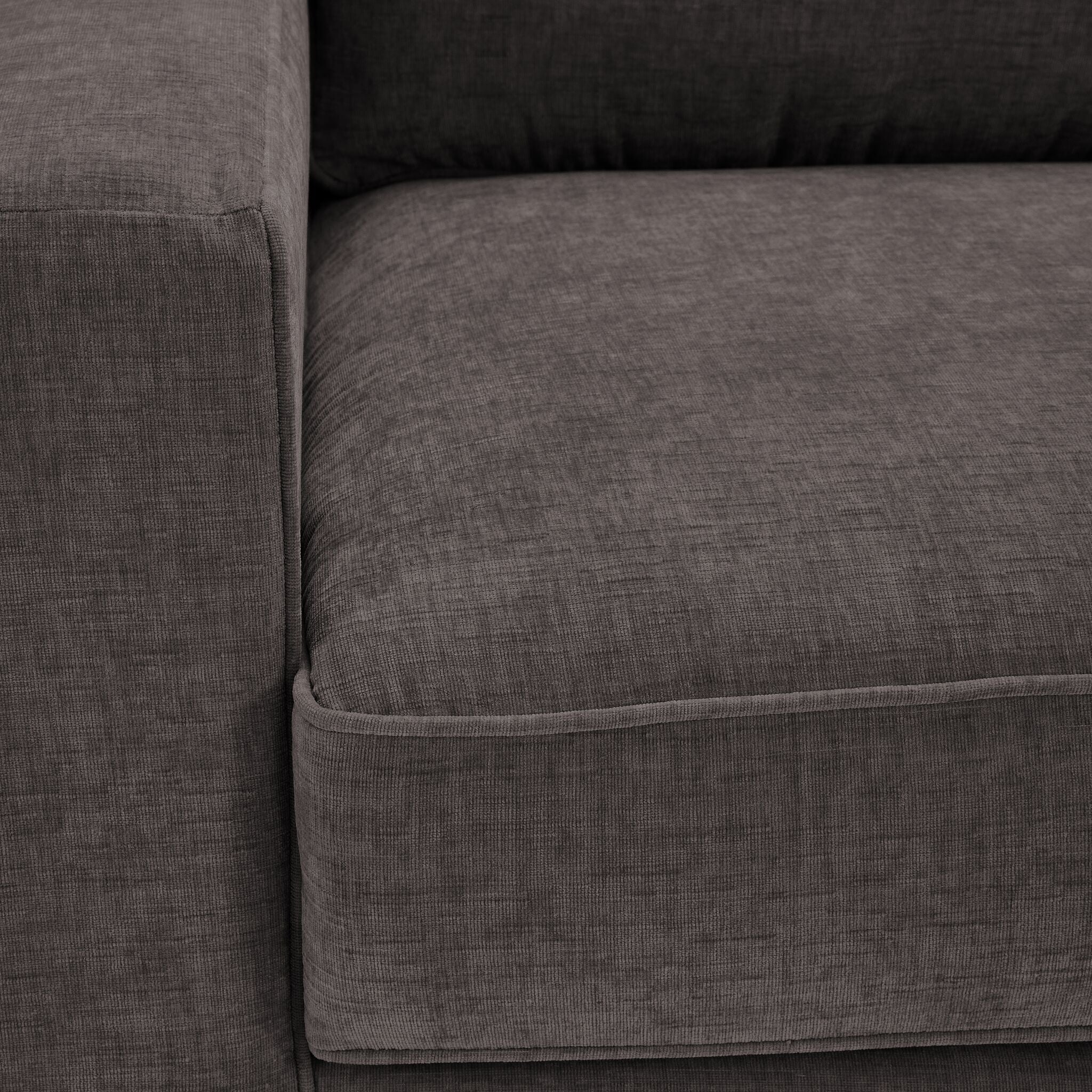 Charlotte Sofa and Chair Set in Pewter - Modern Living Room Furniture for Home Decor and Comfort