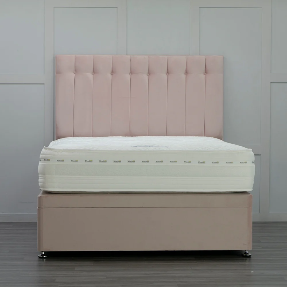 Side Opening Ottoman Bed Base with Storage - Queen Size Platform Bed Frame for Small Spaces - Perfect for Bedroom, Guest Room & Studio Apartments
