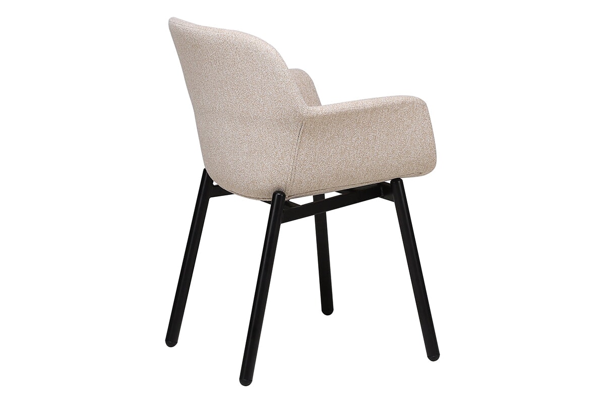 Tommy Tub Fabric Chair with 4 Leg Base - Comfortable Upholstered Lounge Chair for Living Room, Bedroom, or Office - Perfect for Relaxing, Reading, and Entertaining