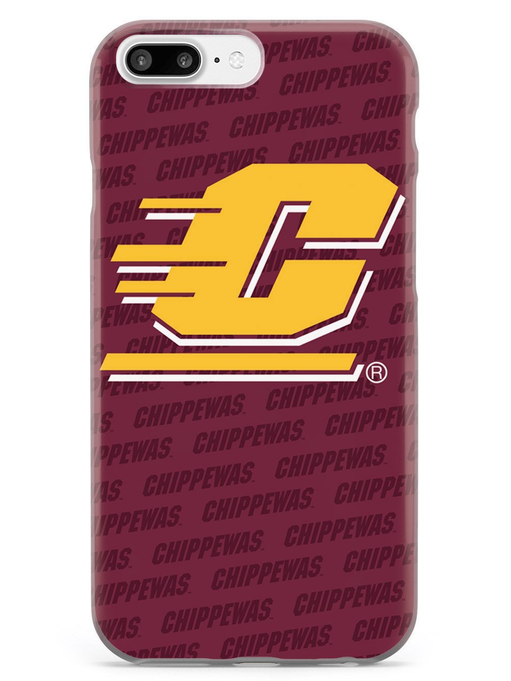 Inspired Cases - Shockproof & Anti-Slip iPhone 7 Plus Case - 3D Textured Protective Cover for Apple iPhone 7 Plus - Central Michigan University Design - Perfect for Daily Use, Work & Outdoor Activities
