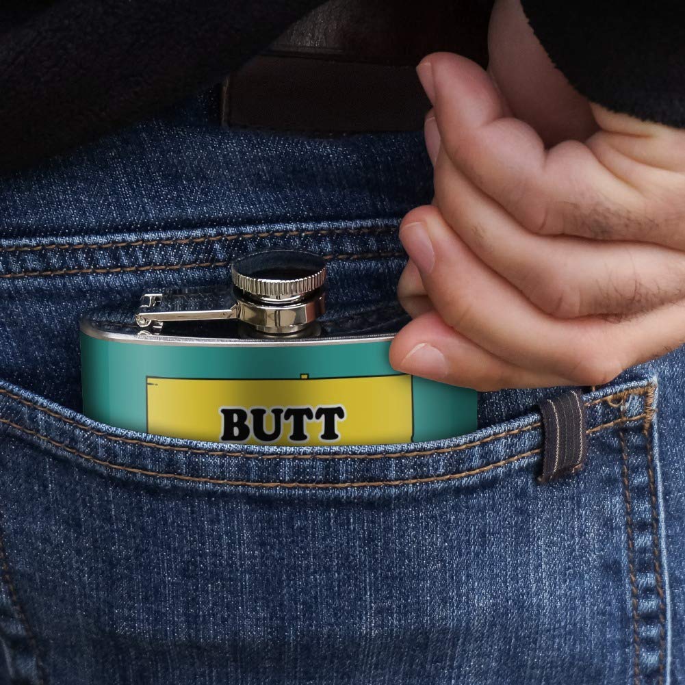 Funny Butt Nuggets Chicken Eggs Stainless Steel 5oz Hip Flask - Perfect for Parties, Gag Gifts & Outdoor Adventures