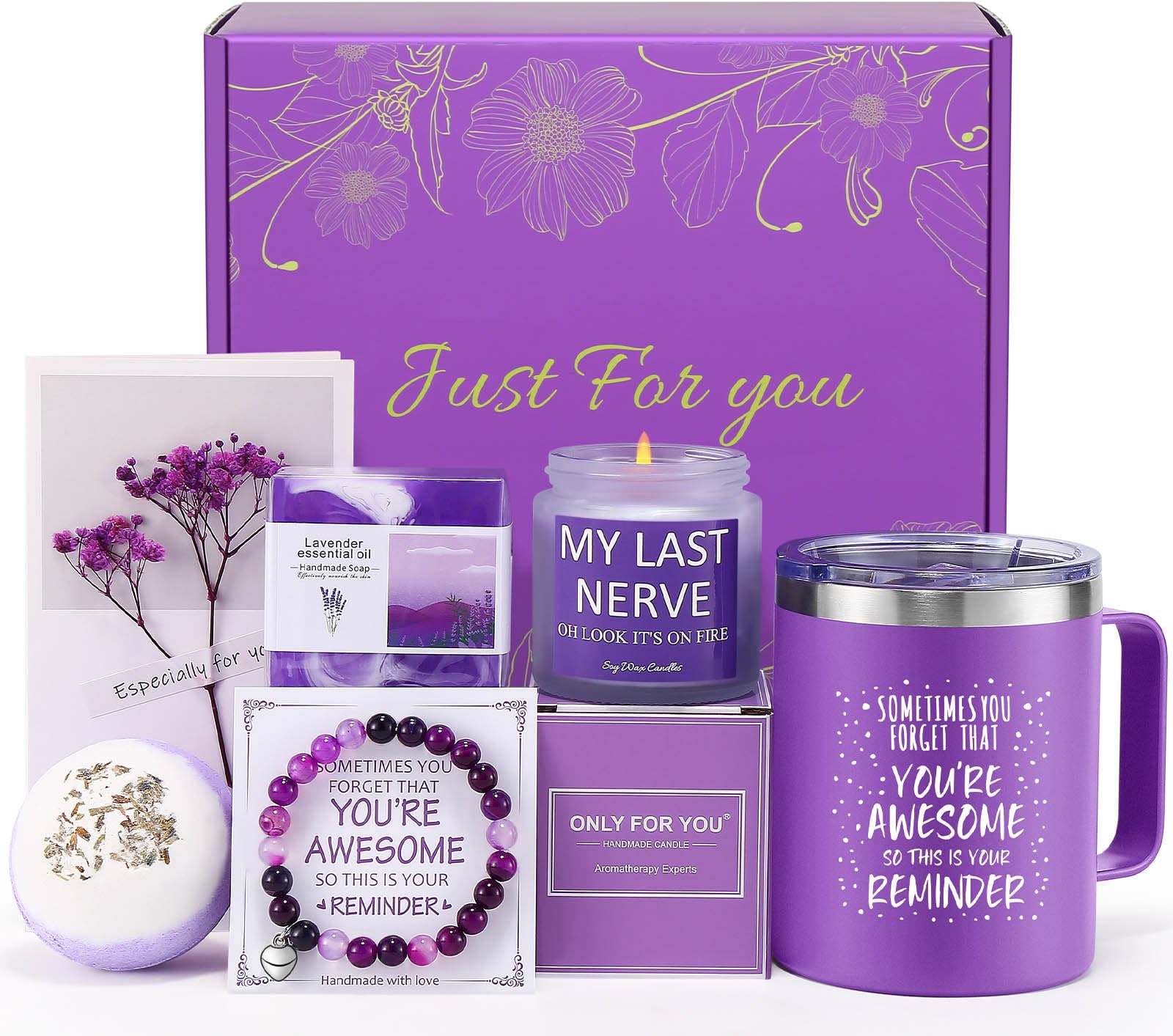 Relaxing Spa Gift Basket Set for Women - Birthday, Mother's Day & Christmas Gifts