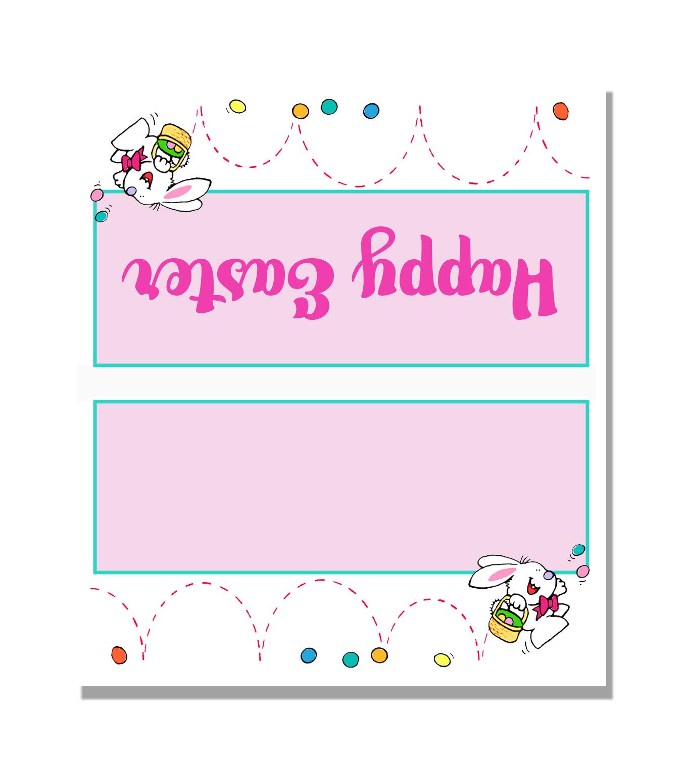 Happy Easter Place Cards - 25 Easter Bunny Name Cards for Table Settings, Party Decorations & Small Gifts - Perfect for Easter Celebrations, Dinner Parties & Spring Gatherings