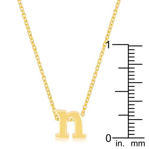 Golden Initial N Pendant Necklace for Women - Personalized Letter Jewelry Gift for Mom, Wife, Girlfriend - Elegant Layering Piece for Everyday Wear & Special Occasions