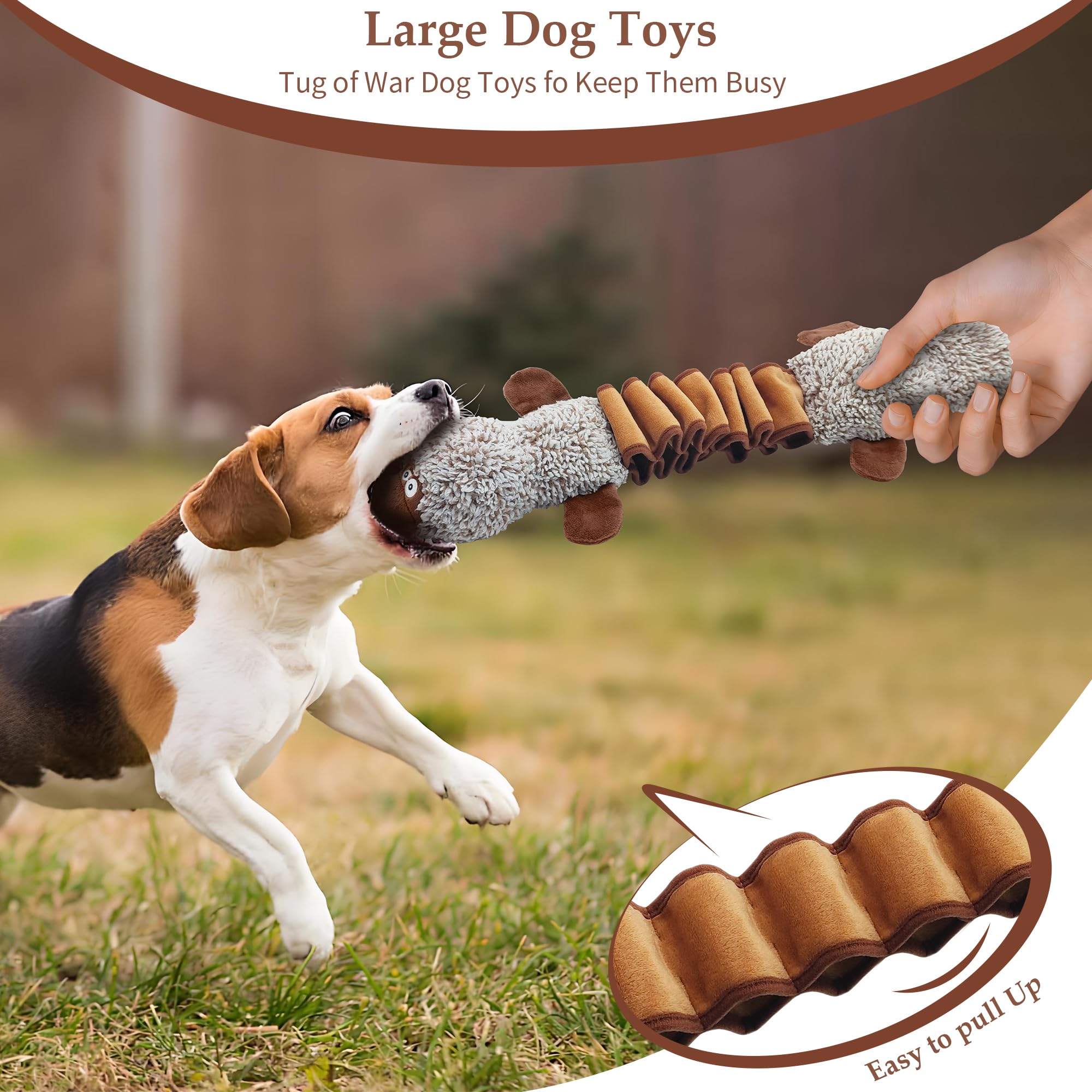 Durable Squeaky Dog Toys for Small, Medium & Large Dogs - Interactive Tug of War Puppy Chew Toys with Funny Platypus Design - Perfect for Playtime, Training & Bonding with Your Pet