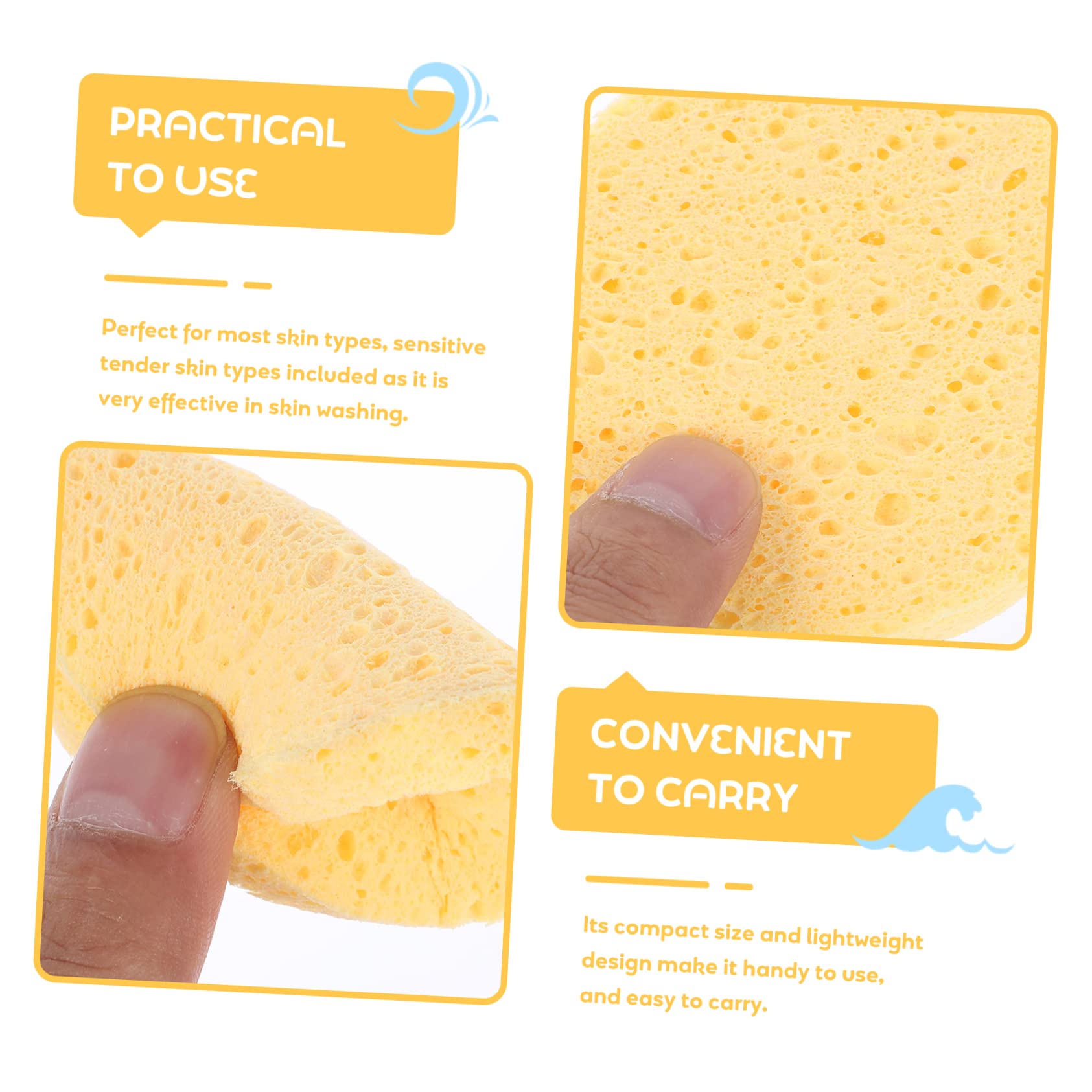 FOMIYES Organic Face Cleansing Sponges - 10 Pack Reusable Microfiber Makeup Remover Pads for Gentle Facial Cleansing & Exfoliation | Eco-Friendly Skincare & Travel Beauty Essential