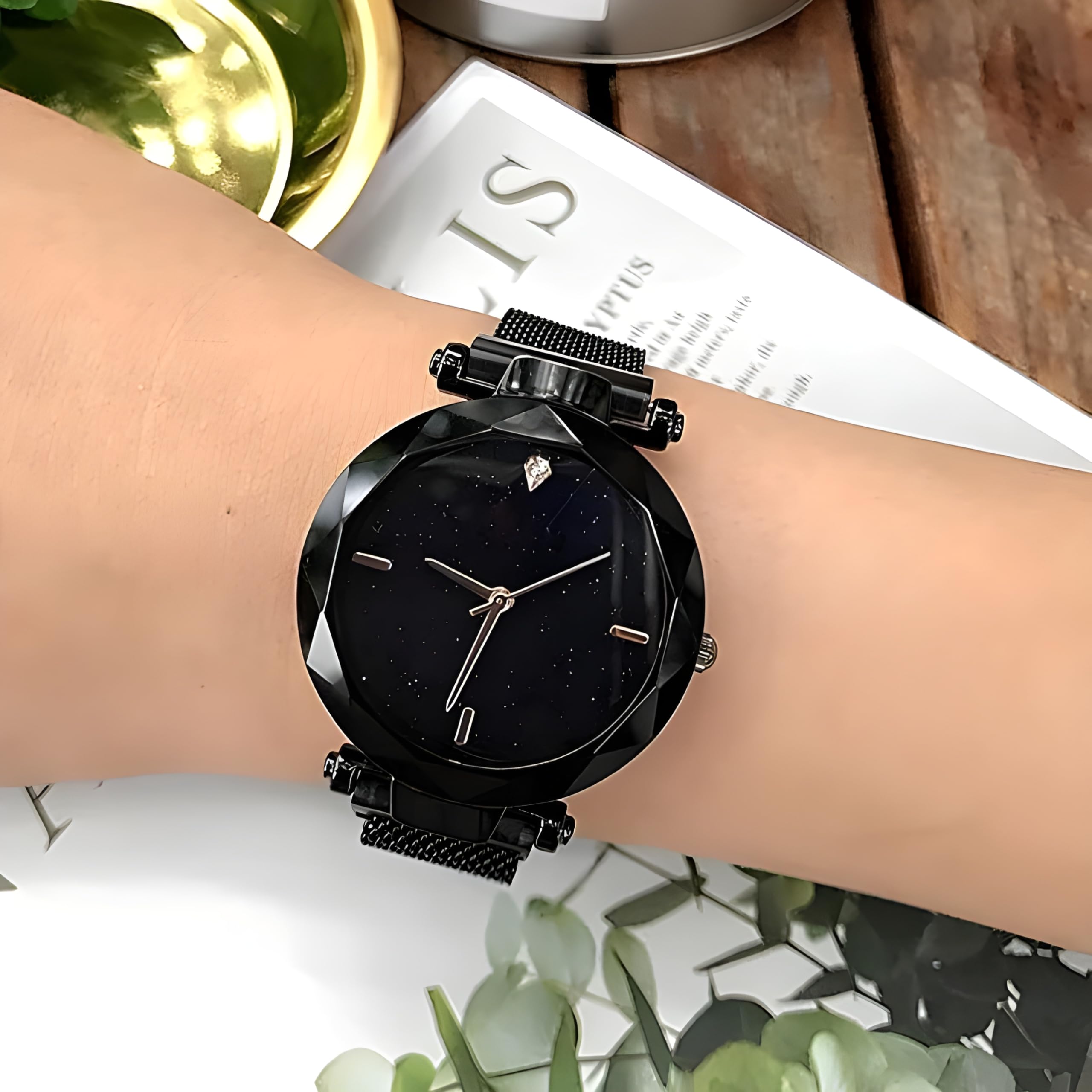 STYLEFLIX Casual Analog Women's Round Diamond Watch - Fashionable & Elegant Timepiece for Everyday Wear, Office, and Special Occasions