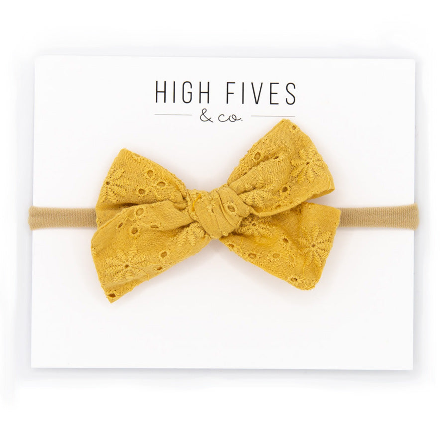 Elegant Eyelet Bow Nylon Headband for Women - Fashion Hair Accessories for Daily Wear, Parties and Special Occasions