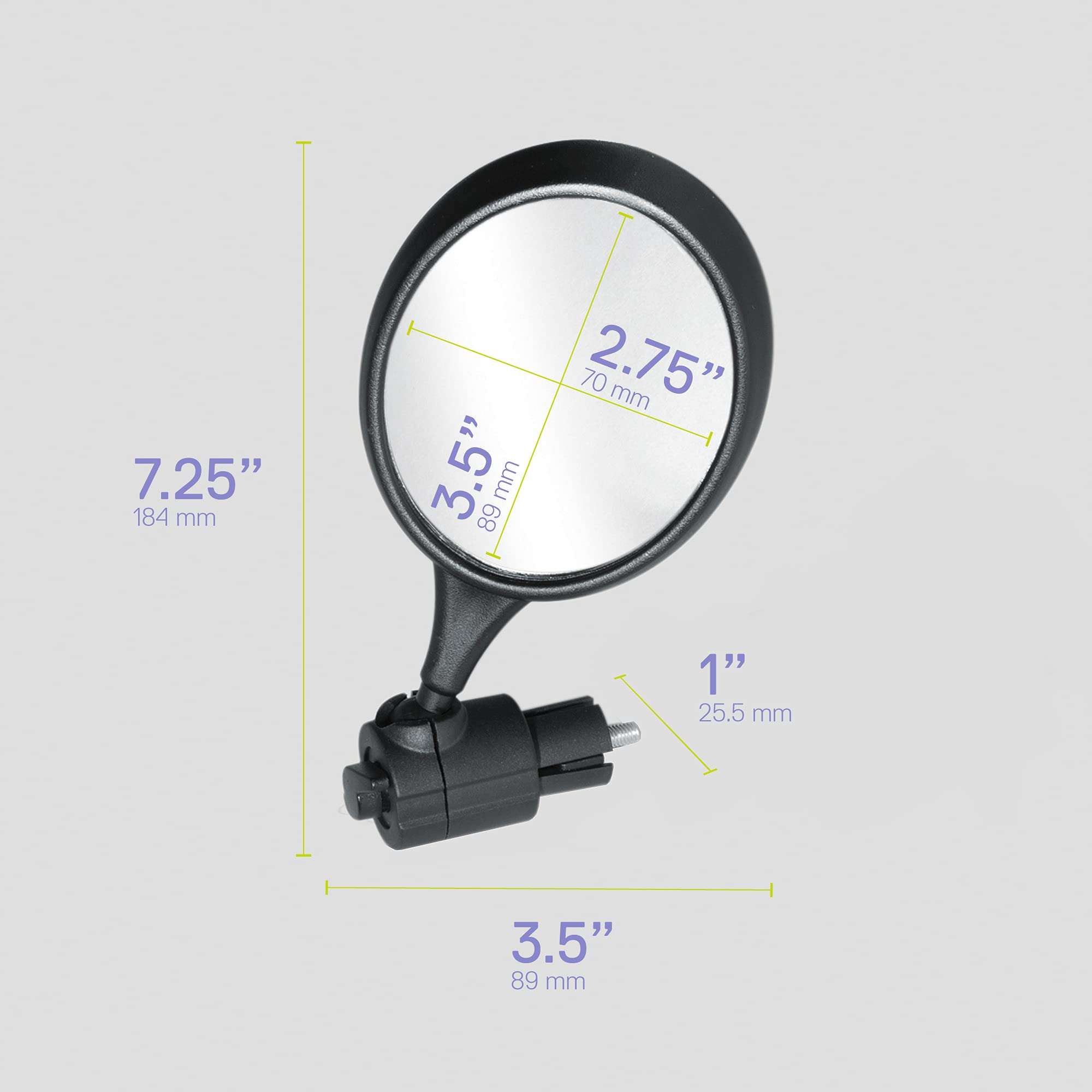 Delta Cycle Adjustable Bike Mirror - Universal Rearview Mirror for Handlebars & Helmets - Fits Road, Mountain, Cruiser & E-Bikes - Perfect for Safe Cycling & Commuting