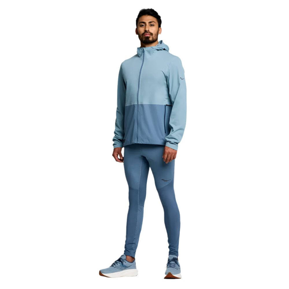 Saucony Men's Runshield Waterproof Running Jacket - Lightweight Windbreaker for Outdoor Jogging & Marathon Training in Cold Weather