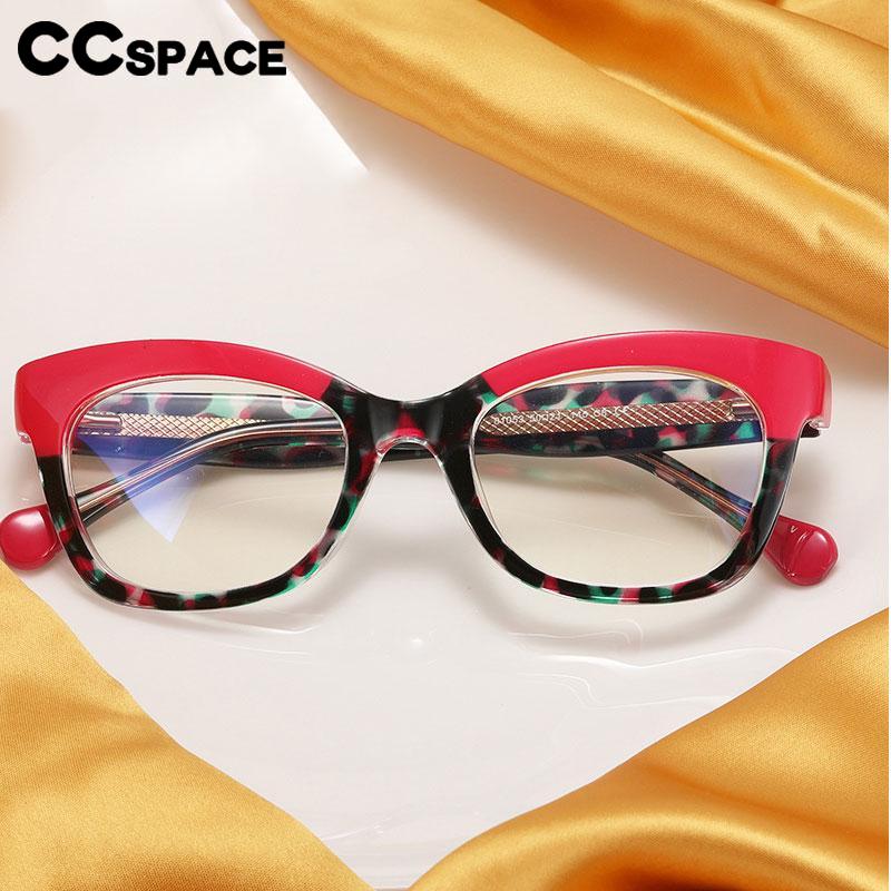 CCspace Women's Full Rim Square Titanium Eyeglasses Frame - Lightweight TR90 Comfortable Glasses for Work, Reading & Daily Fashion Accessory