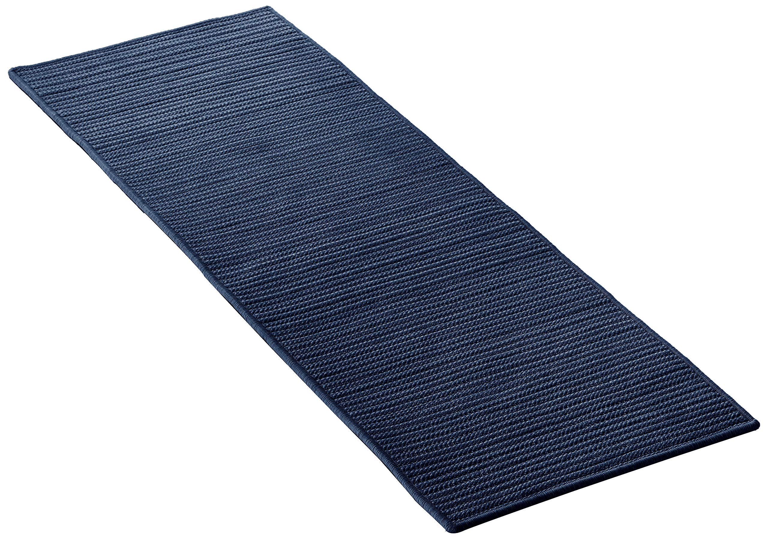 Simply Home Solid Navy Rug 2x8 Feet - Soft Non-Slip Area Rug for Living Room, Bedroom, or Entryway - Machine Washable Indoor Runner Carpet