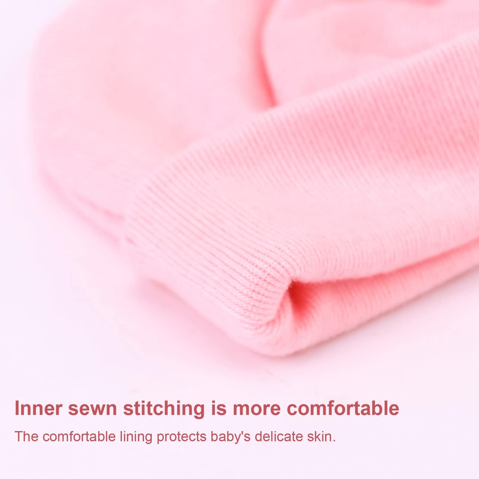 Adorable Baby Girl Cotton Beanie Hat with Bow - Soft Newborn to Toddler Cap (0-24 Months) - Perfect for Hospital Photos, First Outings & Special Occasions