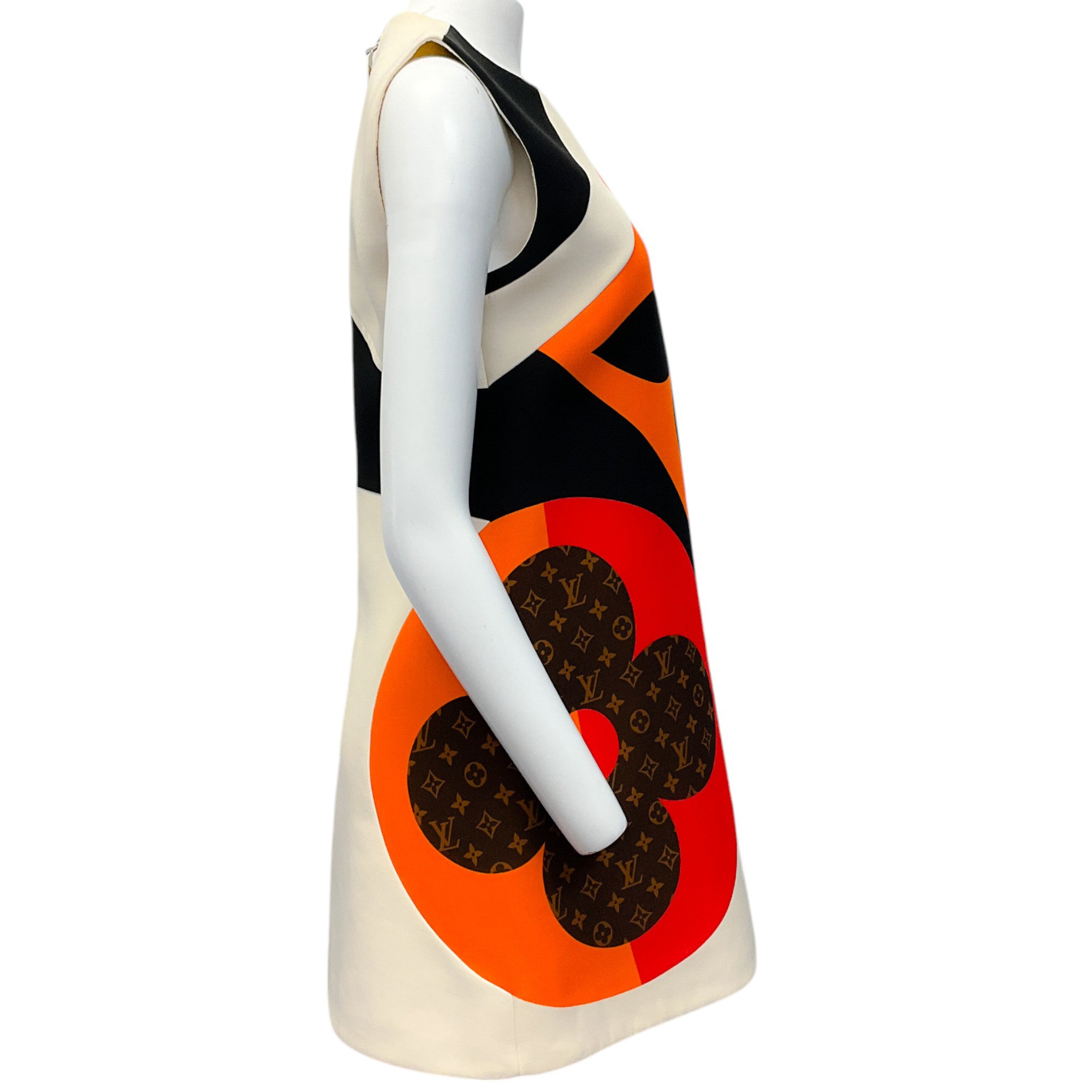Louis Vuitton Sleeveless Dress with Giant Monogram Flowers - Luxury Women's Summer Dress for Parties, Weddings & Special Occasions
