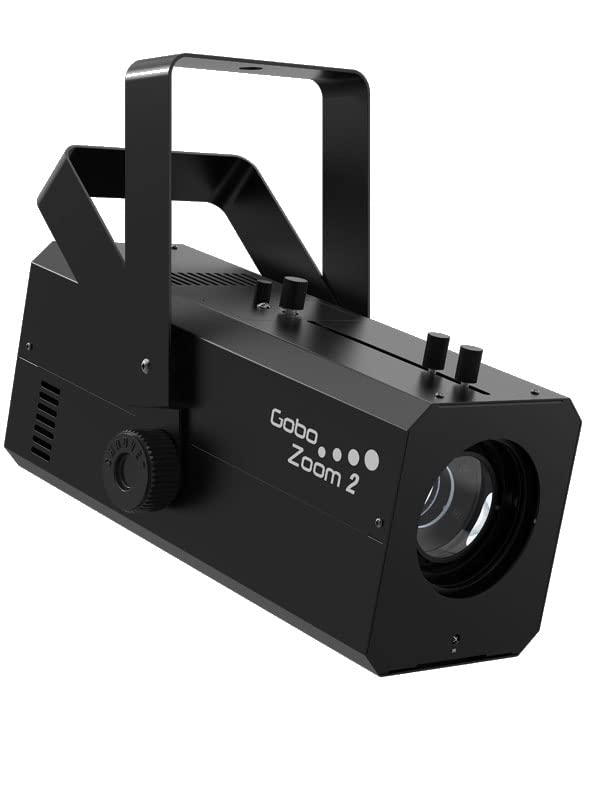 Chauvet DJ GOBO Zoom 2 70W LED DMX Custom GOBO Projector with Manual Rotation Knob + Rockville RPB2-BLACK Wireless Bluetooth Speaker Bundle - Perfect for DJ Shows, Parties, and Outdoor Events