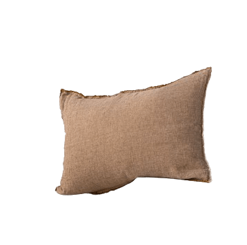 Premium Flocca Brun Linen Pillowcase - Breathable & Hypoallergenic Bedding for Side Sleepers & Hot Sleepers - Perfect for Home, Hotel, and Airbnb Use