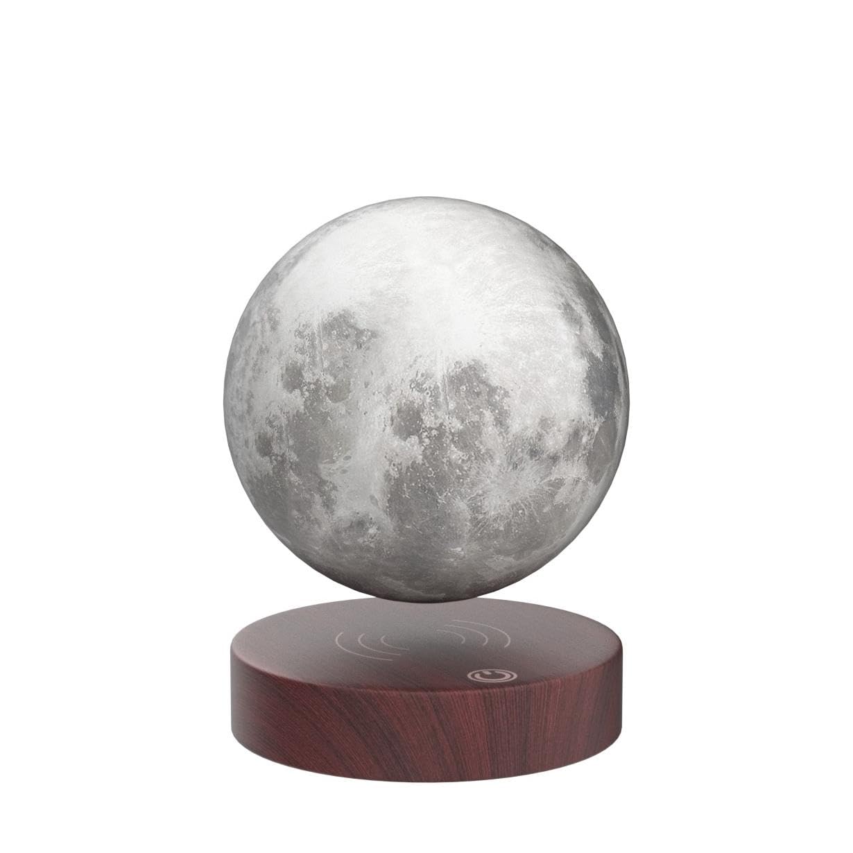 VGAzer Levitating Moon Lamp - Floating & Spinning LED Night Light with Luxury Faux Wooden Base, 3D Printed Moon Light | Perfect Unique Gift for Home Decor, Bedroom, Office Desk, Romantic Atmosphere & Tech Enthusiasts