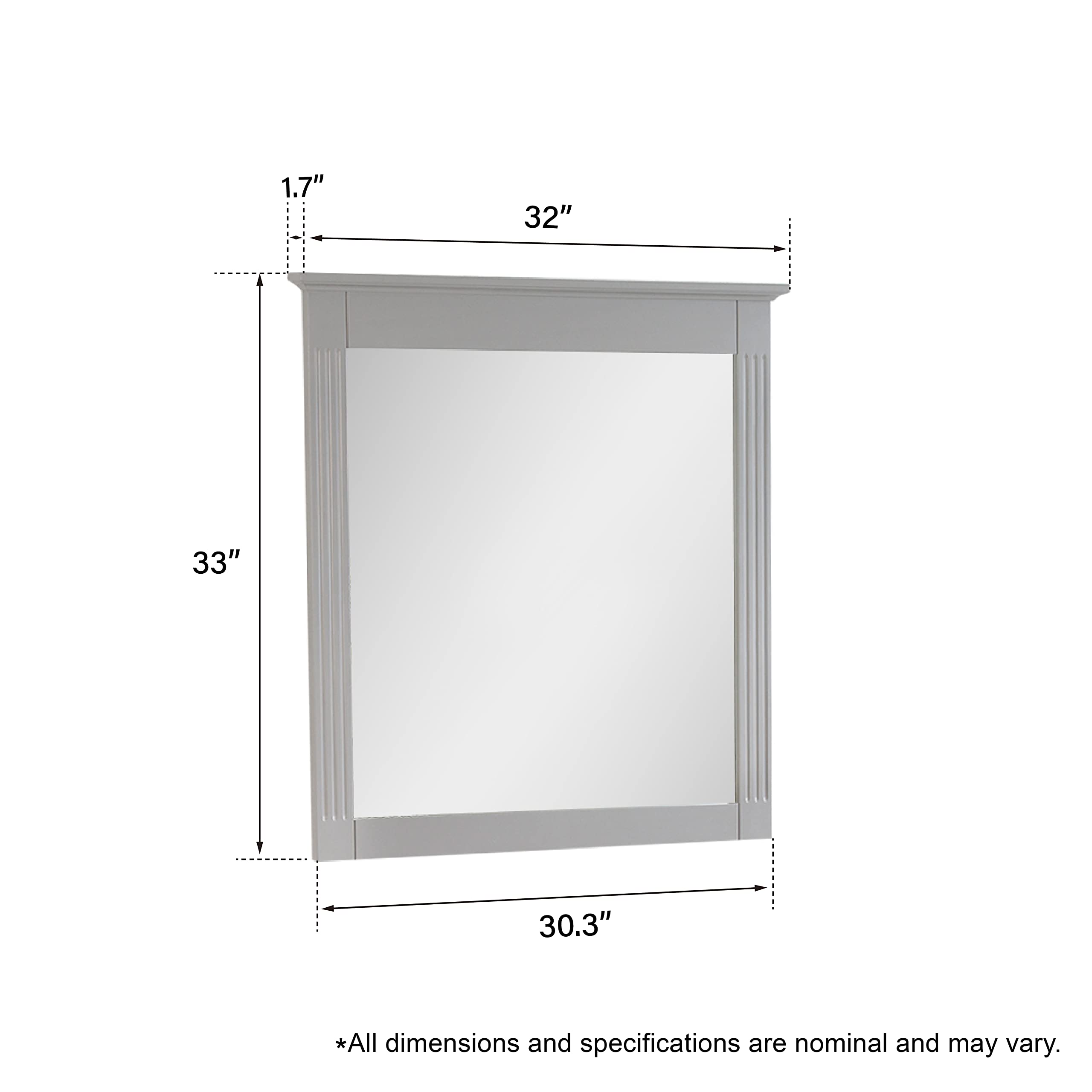 WELLFOR 36 Inch Bathroom Vanity Set with Sink, Quartz Countertop & 32 Inch Anti-Fog Mirror - Freestanding Wood Vanity Cabinet with Drawers in Titanium Grey for Modern Bathroom Decor | Perfect for Master Bath, Guest Bath & Small Space Remodeling