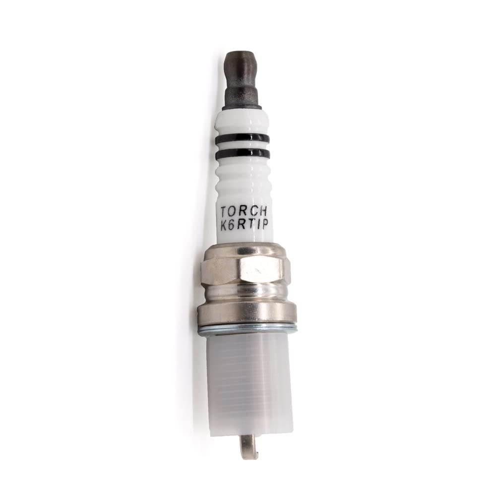 4-Pack TORCH K6RTIP Spark Plugs - Compatible with NGK IFR6A, IFR6AD7-DG 3500, PFR6B, Champion RC8WYP4, Denso SK20PR, VK20PR 4702, IK20TT, Bosch F5DP0R, Brisk P4 - OEM Replacement for High-Performance Engines - Ideal for Automotive, Motorcycle, and Small Engine Applications