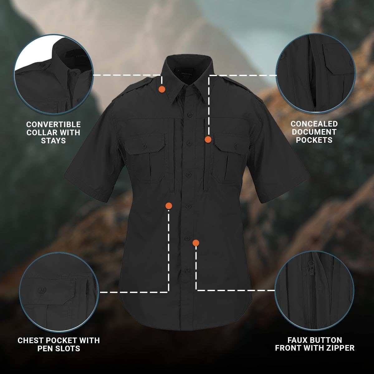 Propper Men's Tactical Short Sleeve Shirt - Lightweight, Quick-Dry, Moisture-Wicking Performance Shirt for Outdoor, Hiking, and Military Use