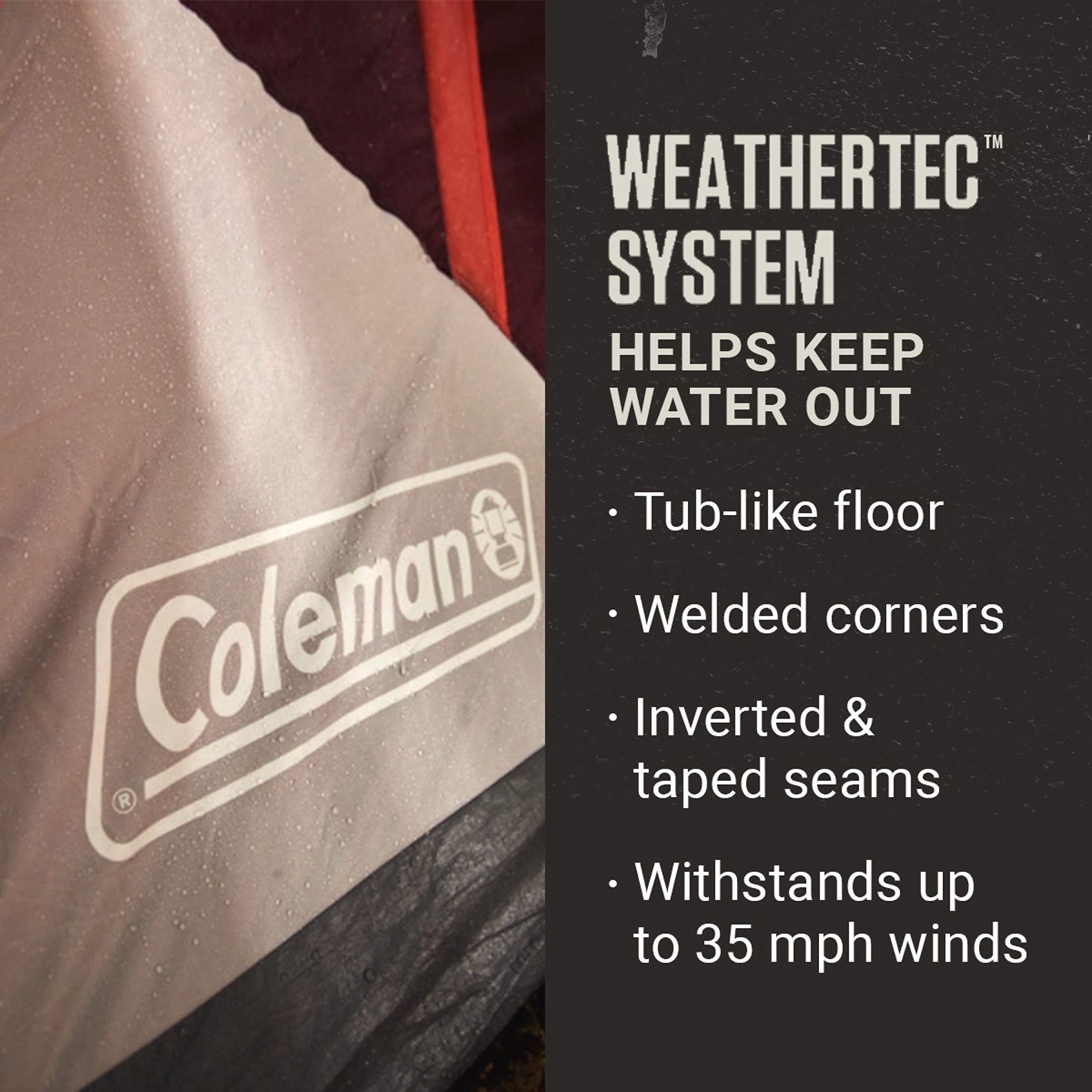 Coleman Skylodge 8/10/12 Person Family Camping Tent - Weatherproof with Screen Room, Color-Coded Poles & Storage - Perfect for Family Camping, Hiking & Outdoor Adventures