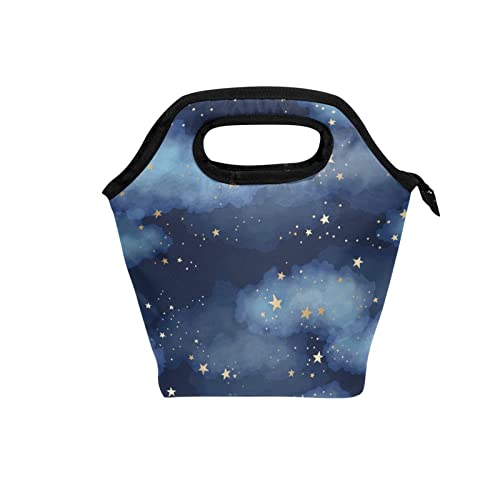 gold star blue night sky