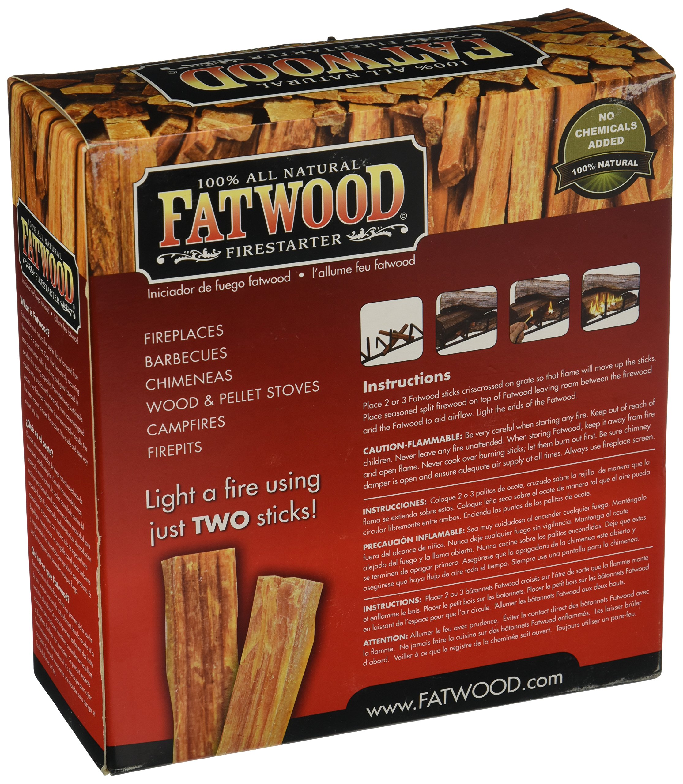 Premium Fatwood Firestarter Box - 3 lbs of All-Natural Fire Starting Sticks for Camping, Fireplaces & Outdoor Adventures