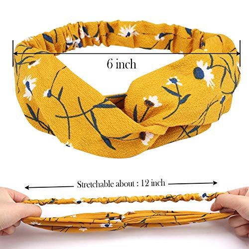 FAMEZA 10-Piece Boho Knotted Headbands for Women - Soft Fabric Hair Accessories in Multicolor - Perfect for Yoga, Beach, and Everyday Fashion