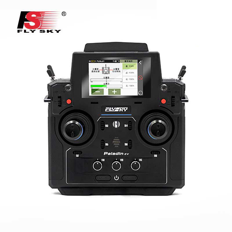 Flysky 18CH PL18EV RC Transmitter with FGR12B & FGr8B Receivers - Radio System for RC Boats, Engineering Trucks, Tanks - Includes Tray Strap Set | Perfect for RC Hobbyists & Professional Model Enthusiasts