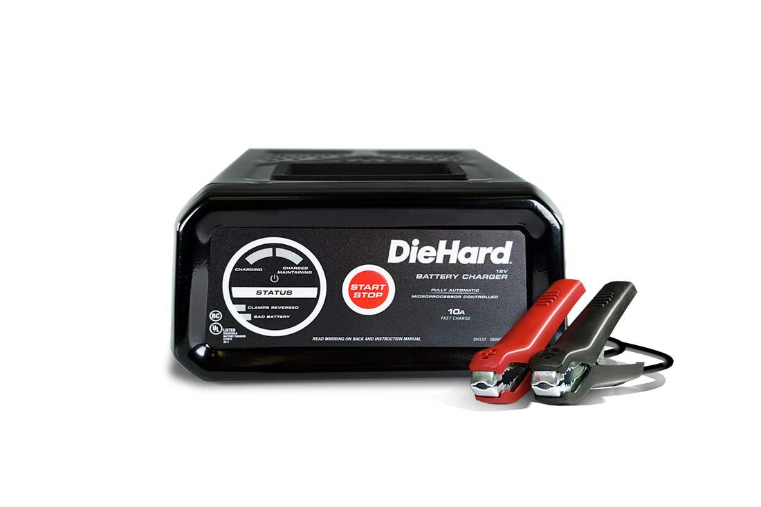 DieHard DH137 6 Amp Battery Charger - 12V Car Battery Charger & Maintainer for Cars, Trucks, SUVs - Perfect for Winter Storage, Garage Use & Emergency Charging