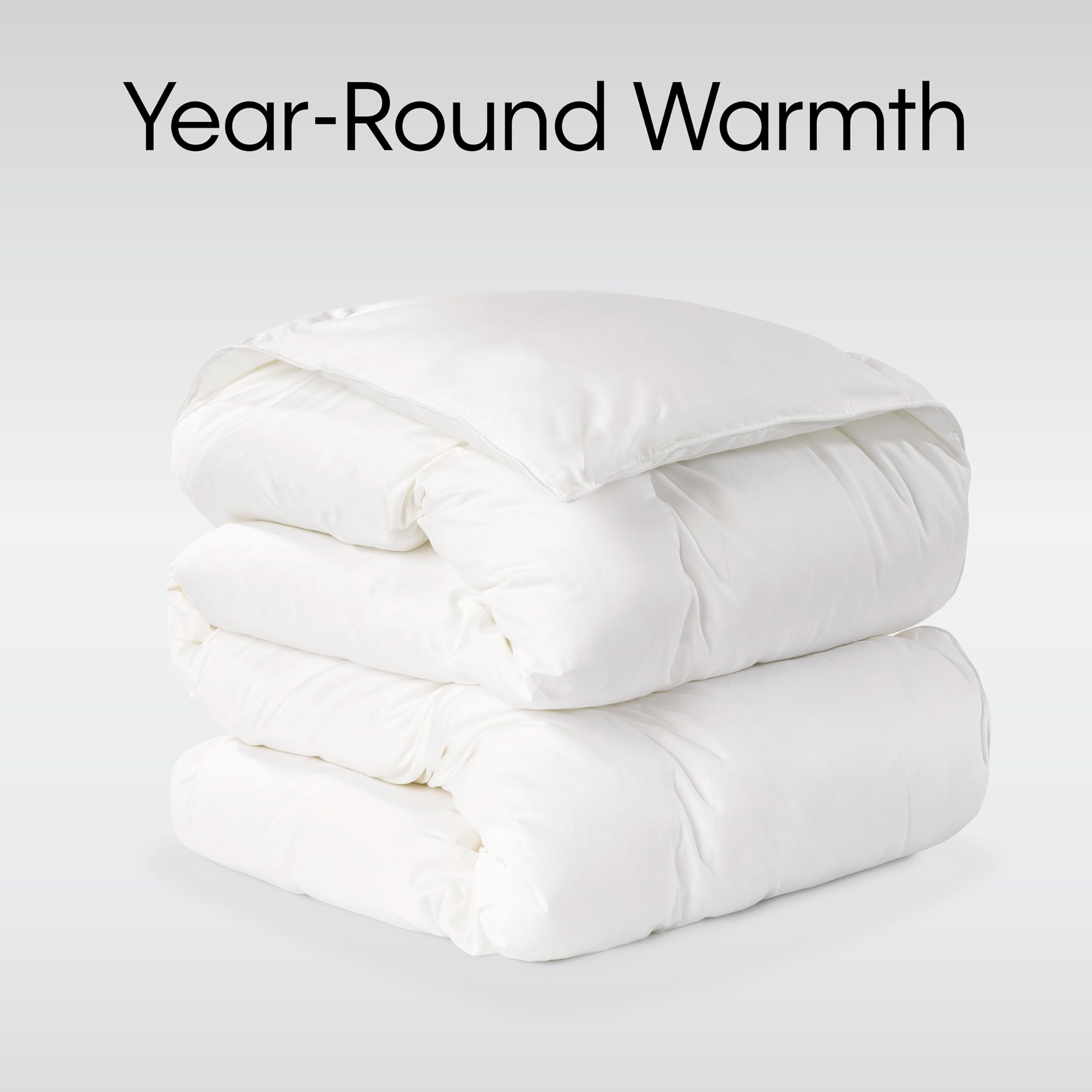 Calvin Klein King Size Down Alternative Comforter - Luxurious 100% Cotton Duvet Insert, Ultra Soft & Breathable for All-Season Warmth | Perfect for Master Bedroom, Guest Room & Cozy Home Decor