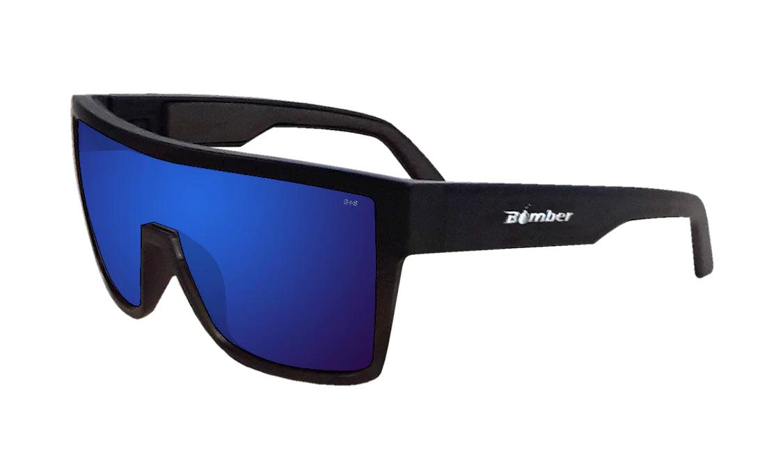 Buzz Bomb Blue Mirror Z87+ Safety Glasses - ANSI Z87.1 Certified for Impact Protection - UV Protection, Anti-Fog, Scratch Resistant - Perfect for Construction, Woodworking, Shooting & Outdoor Activities
