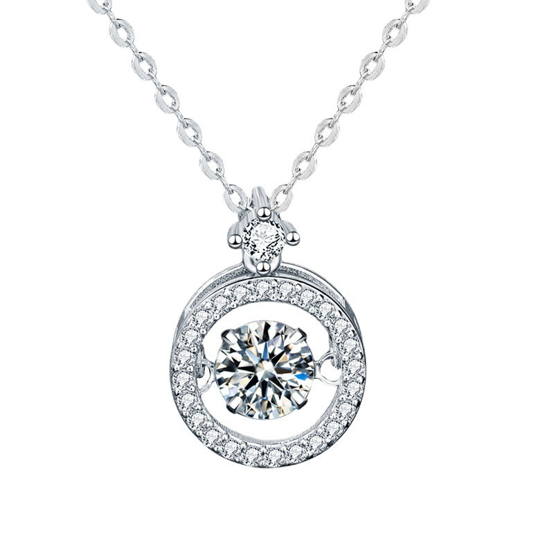 18K Gold Women's Necklace - VVS Diamond Moissanite Chain Pendant for Wedding, Anniversary & Special Occasion Gifts