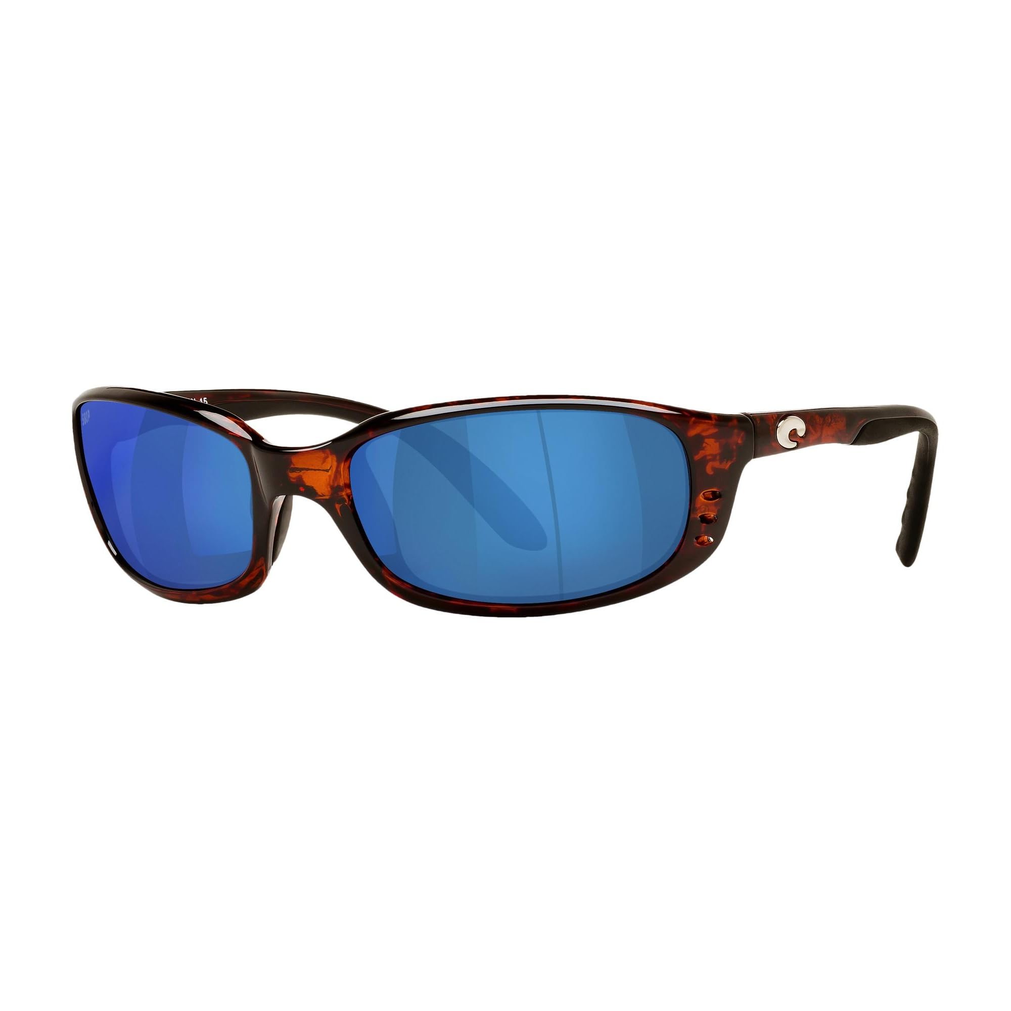 Costa Del Mar Men's Polarized Sunglasses - Brine Tortoise/Blue Mirror 580P - UV Protection for Fishing, Boating & Beach - Size 59 - Perfect for Outdoor Activities & Water Sports