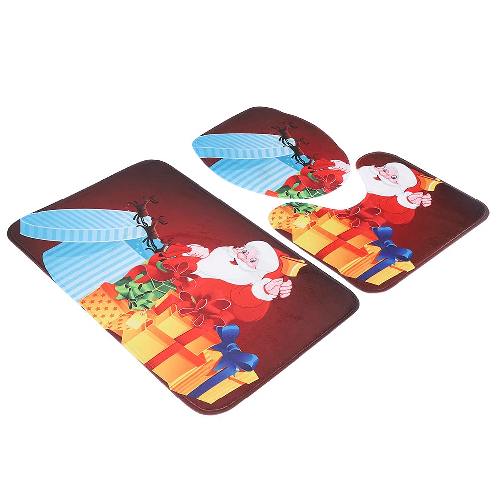 Premium Absorbent Polyester Toilet Mat & Bathroom Rug Set - Quick-Dry, Non-Slip Floor Mats for Bath, Kitchen, Balcony, Bedroom & Hotel Lobby - Soft & Durable Home Decor Accessories for Daily Comfort