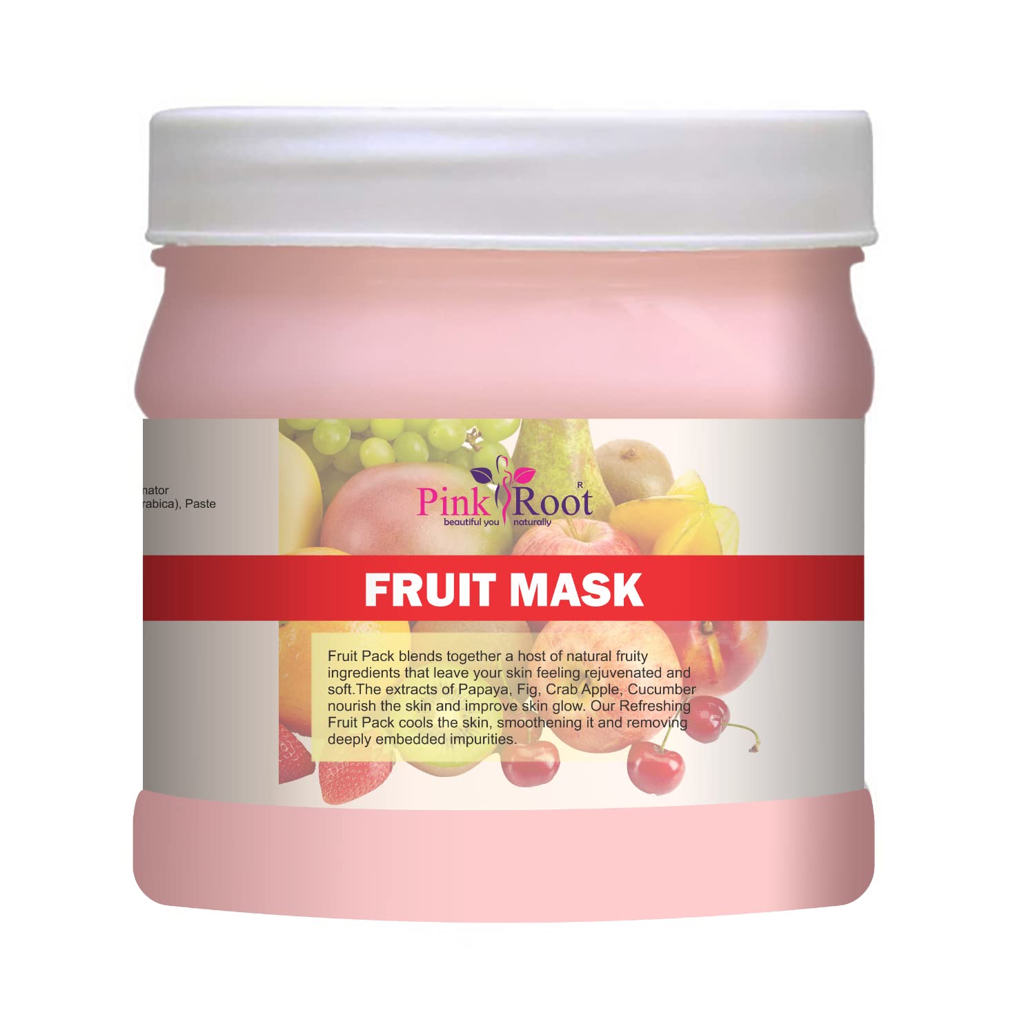 Pink Root Fruit Face Mask with Orange Peel Extract - 500g for Brightening & Hydration | Perfect for Dry & Dull Skin Care Routine