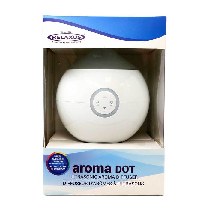 RELAXUS Aroma Dot Essential Oil Diffuser - Ultrasonic Cool Mist Humidifier for Home, Office, Yoga & Spa - 517147