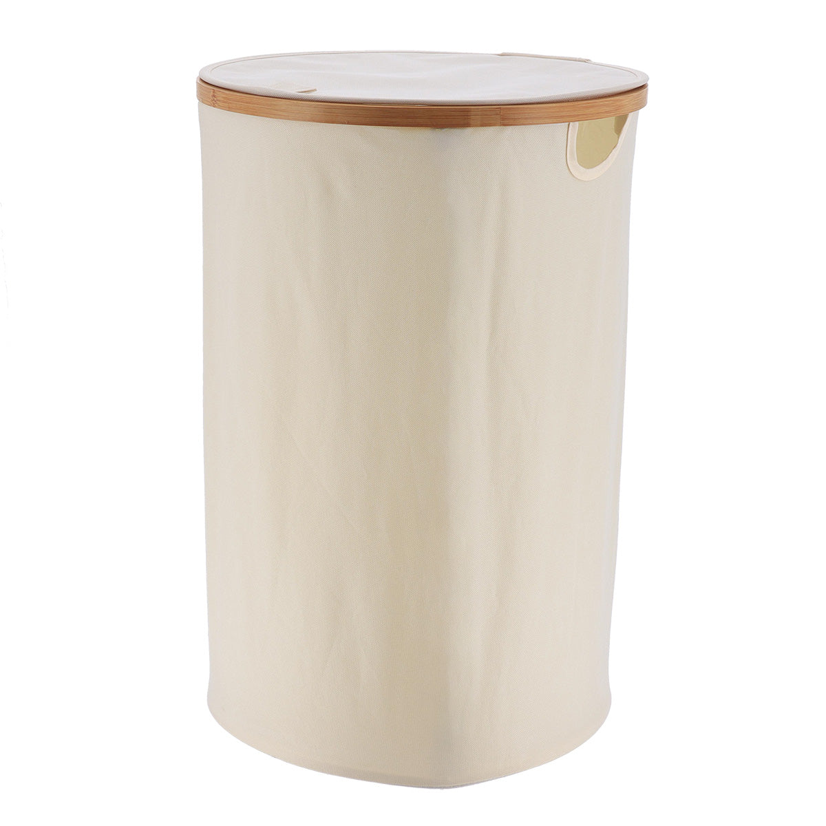 Natural Bamboo Laundry Basket with Lid - Round Woven Storage Bin for Clothes, Bedding & Toys - Perfect for Home, Laundry Room & Dorm Organization